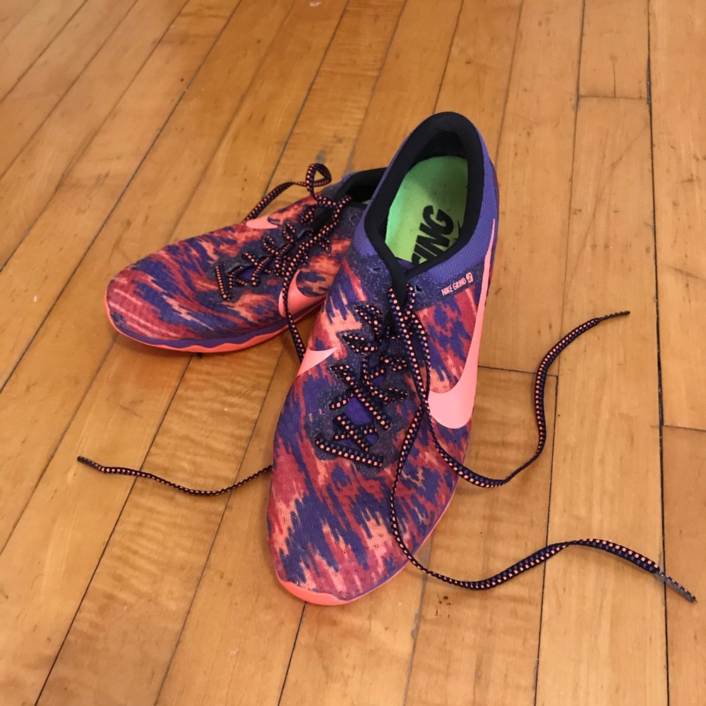 Nike purple and pink cross country/distance spikes